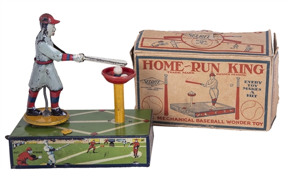 1930s Selrite Products Home Run King Toy with Balls and Original Box